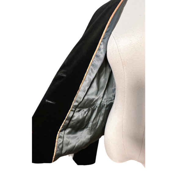J Crew Women's Black Velvet Single Breasted 2 Button Peplum Blazer Size 8 Tall - Picture 9 of 10